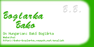 boglarka bako business card